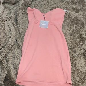 New with tags misguided rose strapless dress